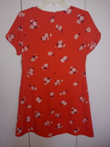 Old Navy Ladies Ss Orange RED/FLORAL DRESS-S-NWT-100% POLYESTER-CUTE - £10.46 GBP