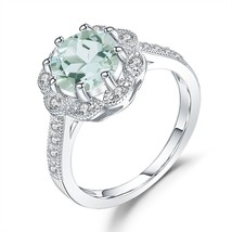 GEM&#39;S BALLET 2.04Ct Natural Green Amethyst Engagement Ring For Women Genuine 925 - £24.61 GBP