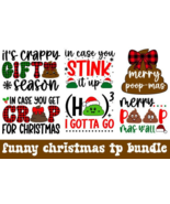 Funny Christmas Toilet Paper Svg Bundle - $9.00