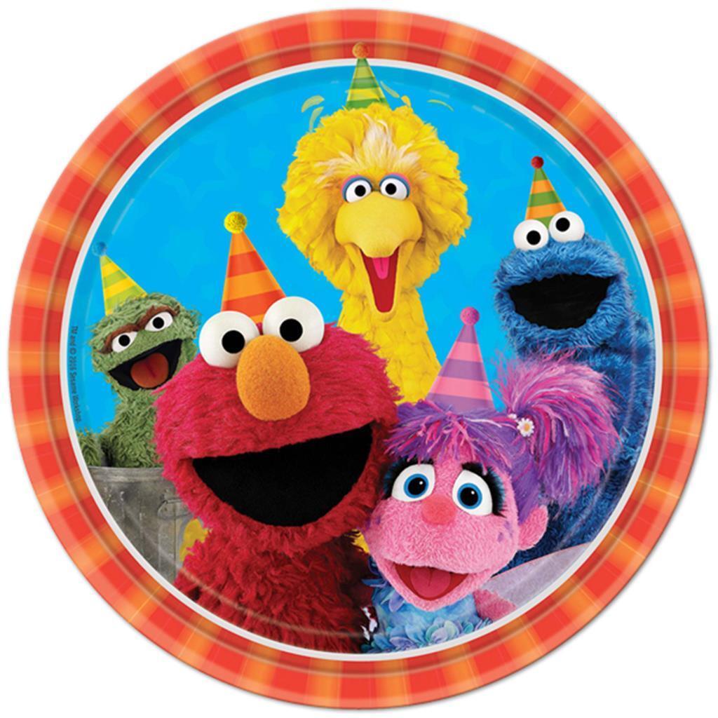Sesame Street  Lunch Plates Elmo Cookie Monster, Abby Caddy Birthday Par... - $6.95