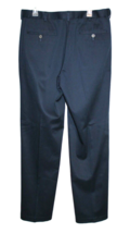 HAGGAR Navy Blue Classic Fit Premium No Iron Pleated Khaki Pants 34x32 - £17.98 GBP