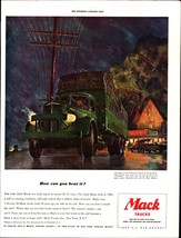1942 Mack Trucks nighttime rain how can you beat it- Vintage WW2  Ad e7 - £20.71 GBP