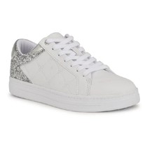 Nine West Paulete Women&#39;s Platform Sneakers White Silver Multi Size 9.5 Open Box - £23.85 GBP