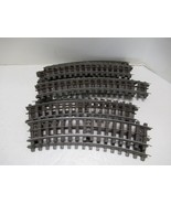 LIONEL TRAINS POST-WAR SUPER O TRACK -10 CURVE SECTIONS- VG- B1B - $385.15 MXN