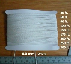 0.9 mm White Lift Pull String Cord for Shades, Honeycomb Window Blinds 3... - £11.43 GBP+