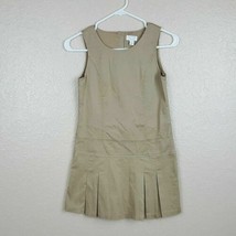 The Children&#39;s Place Girls Uniform Sleeveless Dress Size 10 Stretch Beige TN20 - £6.60 GBP