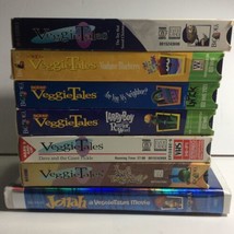Lot of 8 Veggie Tales VHS Tapes Christian Religious Children Moral Stories - £10.25 GBP