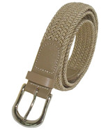 501 - 1.25&quot; WIDE BEIGE NYLON BRAIDED STRETCH BELT IN SIZES TO FIT MOST - $13.62 CAD+