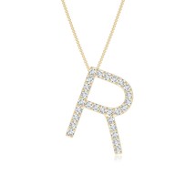 ANGARA Lab-Grown 0.23Ct Diamond Capital &quot;R&quot; Initial Pendant Necklace in ... - £657.70 GBP