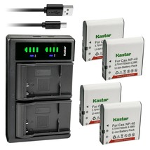 Kastar 4-Pack Battery and LTD2 USB Charger Replacement for Casio NP-40 CNP-40, C - £34.51 GBP