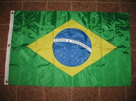 AES 3x5 Embroidered Sewn Brazil Brazilian 300D Nylon Flag 3&#39;x5&#39; Double Sided Nyl - £35.14 GBP