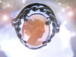 HAUNTED ANTIQUE CAMEO RING ALEXANDRIA'S1000 WITCHES LEGACY POWERS OOAK MAGICK image 2