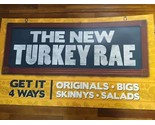 Potbelly Sandwich Works 2000s New Turkey Rae Promotional Sign 40&quot; X 23&quot; - £706.07 GBP