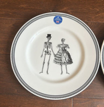 Royal Stafford Set of 2 Halloween Theme Skull Couple Dinner plates - $49.98