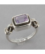 Retired Silpada Sterling Silver MISTY MORNING Amethyst Ring R1158 Size 6 - £23.58 GBP