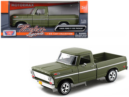 1969 Ford F-100 Pickup Truck Green 1/24 Diecast Model Car by Motormax - $42.27