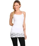 M. Rena Sexy Women&#39;s Spaghetti Strap Extender Camisole Slip Tank Top Lac... - $481.24 MXN