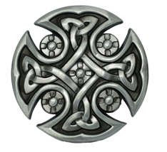 Nodo celtico cintura fibbia scudo croce per cintura 40 mm pagano norreno... - $25.48