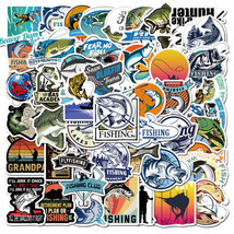 50Pcs Vinyl Fishing Sticker Pack For Laptop/Water Bottle/ Fishi Angling Decals N - £6.21 GBP