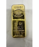 Vintage Gold Credit Suisse Gold Plated Promotional Lighter - $37.44 CAD