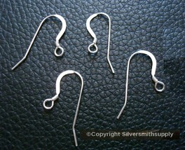 Sterling silver fish hook dangle earrings coil design comfort taper 4pcs... - £3.85 GBP