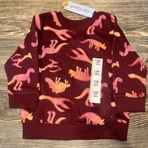 Toddler Boys&#39; Fleece Crewneck Pullover Sweatshirt - Cat &amp; Jack Maroon 12M, Red.Q - £3.90 GBP