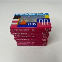 NOS VINTAGE Memorex DBS 90  Type I Normal Bias Audio Cassette Tape Lot of 6 - £16.32 GBP