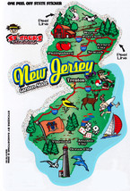 New Jersey State Map Die Cut Sticker - $4.98