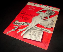 1944 Long Ago And Far Away Antique Sheet Music Cover Girl Crawford Gene Kelly - £7.89 GBP