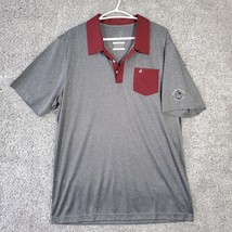 Swannies Polo Shirt Mens XL Gray Burgundy Short Sleeve Saratoga Lake Gol... - $31.63