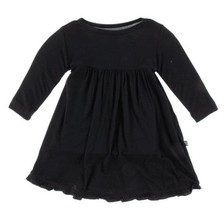 Nwt Kickee Pants Midnight Basic Classic L/S Swing Dress. Sizes: 2T Nwt - £17.31 GBP