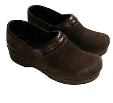 Dansko Clogs Womens Size 38 / 7.5 - 8 Chocolate Brown Suede Leather Slip On - £47.62 GBP