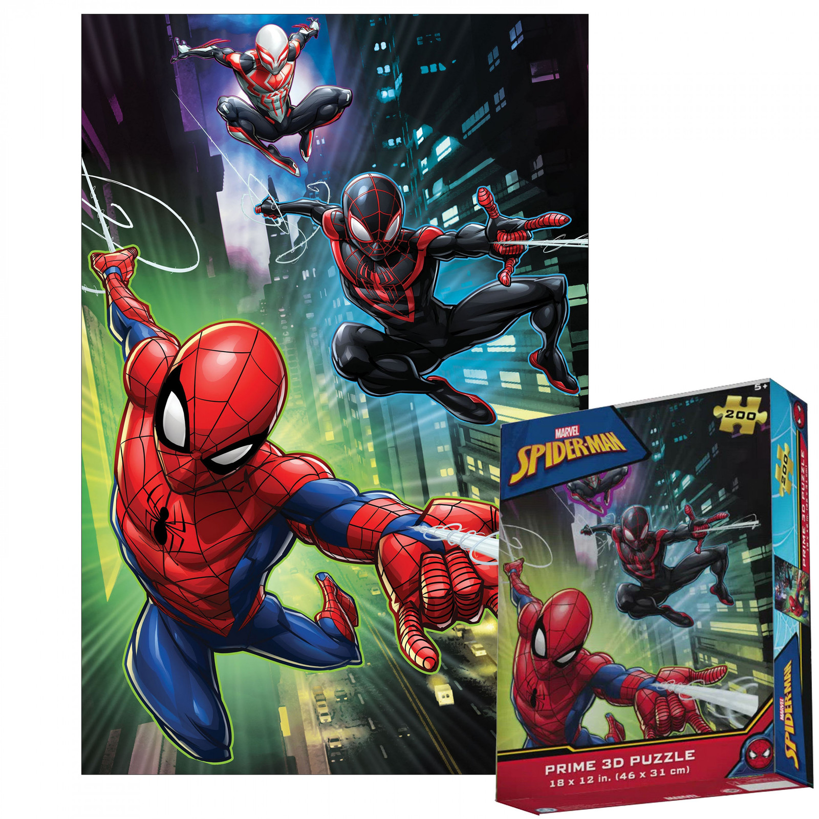 Primary image for Spider-Man Miles Morales and Spider-Man 2099 3D Lenticular 200pc Jigsaw Puzzle 