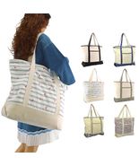 22&quot; Heavy Cotton Canvas Shopping Tote Bags - £18.97 GBP