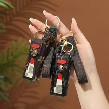 Portable Lipstick Leather Mini Bag Keychain - £6.68 GBP