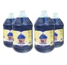 4 Packs Sno Kone Syrup, Blue Raspberry (1gal / pk) - £71.14 GBP