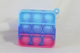 Novelty Keychain (new) SQUARE SILICONE - BABY BLUE, BLUE &amp; PINK, COMES W... - $7.27