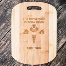 Bamboo - It&#39;s Dangerous to Grill Alone Cutting Board 14&#39;&#39;x9.5&#39;&#39;x.5&#39;&#39; - £30.75 GBP