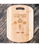 Bamboo - It&#39;s Dangerous to Grill Alone Cutting Board 14&#39;&#39;x9.5&#39;&#39;x.5&#39;&#39; - £30.88 GBP