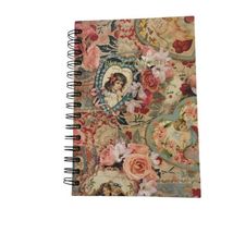 Tri-Coastal Victorian Print Address Book Spiral Bound Pink 8&quot; x 6&quot; - $19.21