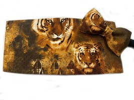 Tigers of the Jungle Cummerbund and Tie Set - £77.07 GBP