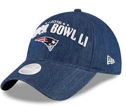 NWT NFL New England Patriots Women&#39;s Super Bowl LI Blue Denim Cap - £14.23 GBP