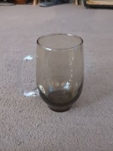 Vintage Libbey Tempo Brown Smoke Glass - Open D Handle Mug 1960&#39;s - £12.42 GBP
