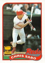 1989 Topps #490 Chris Sabo RC Rookie Card All Star Rookie  Reds ⚾ - £0.69 GBP