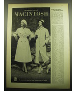 1958 Macintosh Coats Ad - Straight from England and superbly styled - $18.49