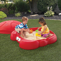 Sandbox Cover Sand Kids Outdoor Play Backyard Set Toy Box Toys Plastic C... - $178.52
