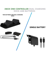 XBOX ONE Charging Dock Controller Charger w/ 2 Rechargeable Battery - £6.50 GBP+
