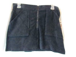 NWT Rewash Cozy A-Line Mini Skirt Black Corduroy Zipper Front Junior Med Org $39 - £11.95 GBP