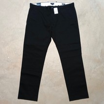 NWT J Crew Black Chino Slim Fit Flex Flat Front Casual Preppy Pants - Si... - $29.95