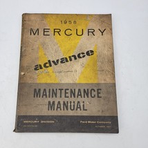 1958 Mercury Advance Maintenance Manual Original MD-6077A-58 - £5.72 GBP